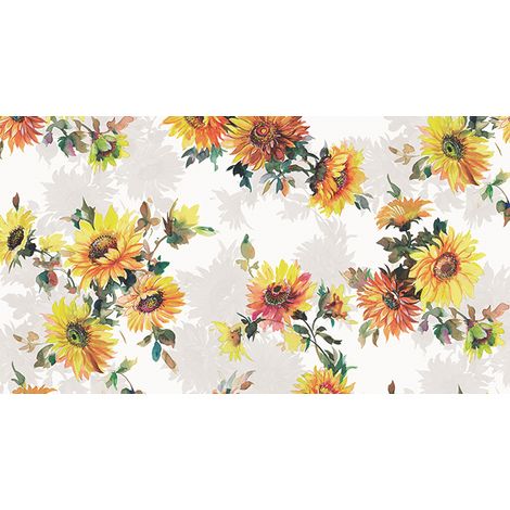 TOVAGLIATO IN PVC FANTASTIK GIRASOLI 1214-1 Rotolo cm.140 (H) x 20 mt (L)