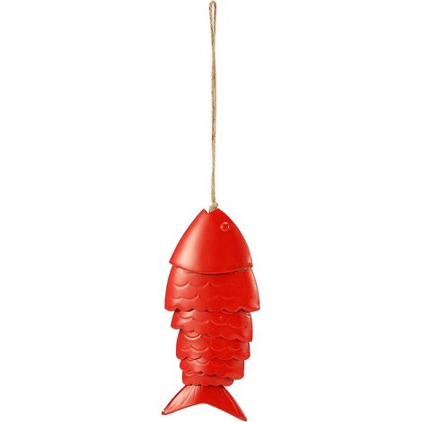 Carillon éolien en forme de poisson, décoration de poisson, carillon éolien vintage sur le thème de l'océan, décoration extérieure en forme de carpe, décoration de jardin. (1/5)