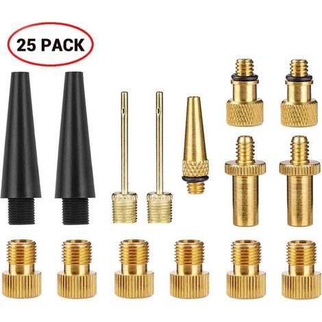 Kit de 25 adaptateurs de valves pour pompe SV AV DV Dunlop Presta Valve Flash avec bague (1/5)