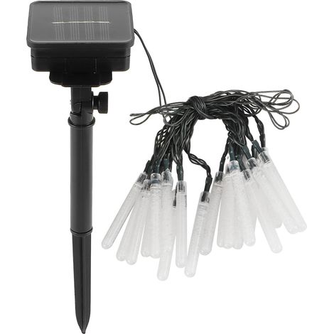 Kit guirlande lumineuse solaire bleue pour décoration Noël, jardin, mariage, fête, maison extérieure (1/5)