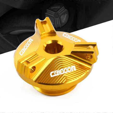 Aplicable a: Honda CB 1000 R CB1000R CB 1000R NEOSPORTCAFE Motocicleta Tapa de llenado de aceite de aluminio CNC (dorada) (1/5)