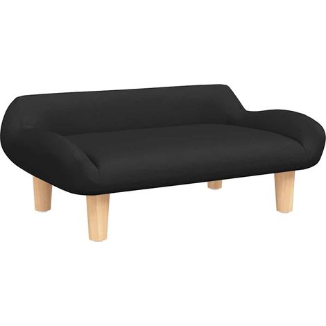 Cama para perros de tela negra 70x40x24 cm vidaXL