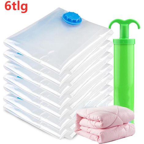 Sacs de rangement sous vide pour vêtements, couvre-lits, voyages, sacs de compression sous vide, sacs de rangement, housses à vêtements pour literie et oreillers-AquaForge (1/5)