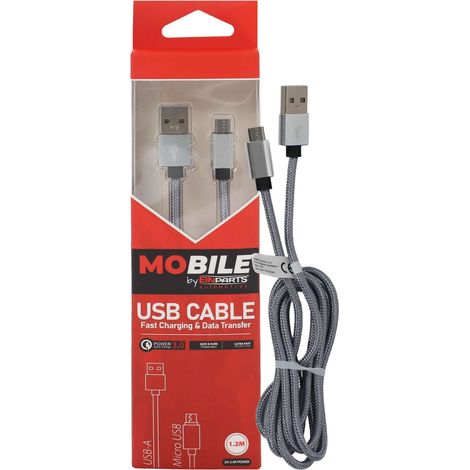 Cable USB-A a micro USB de 1,2 m, 2,4 A QC 3.0 EPMOB04 (1/5)