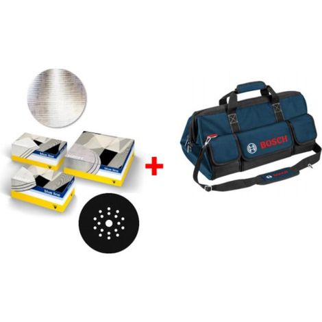 Jeu de cloisons sèches Bosch, disque abrasif sia 7500 + disque intermédiaire + Malette de bricolage 153 pièces (1/2)