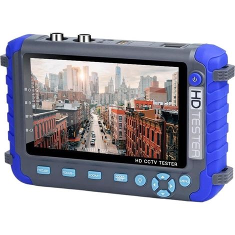 Testeur de vidéosurveillance prenant en charge la caméra IP Testeur De Caméra 4K, Moniteur De Vidéosurveillance 5 Pouces, Testeur De Caméra Analogique 8MP AHD/CVI/TVI CVBS Avec Entrée VGA UTP CFTV (1/5)