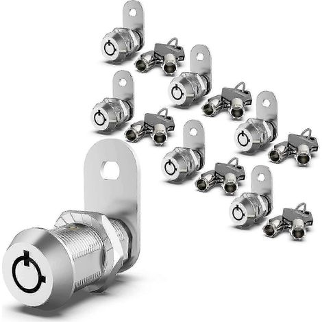Lot de 6 verrous à came améliorés pour portes de rangement de VR - Clés identiques, 5/8 po (1/5)