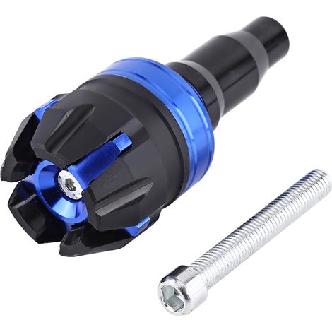 Motorrad-Sturzprotektor aus CNC-gefrästem Aluminium – Blau