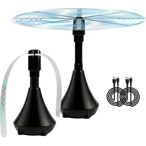 Ventilatore da tavolo ricaricabile con porta USB-C, pieghevole ed estensibile, ideale per picnic, ristoranti, cucine e attività all'aperto. (1/5)