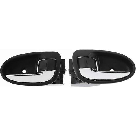 Une paire de poignées de porte intérieures noires chromées pour la Toyota Yaris (voir photo). (1/5)