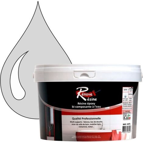Peinture Résine - Rénove Résine 0.5L - Gris clair - Mat - Multi-supports (Carrelage, Faïence) (1/4)