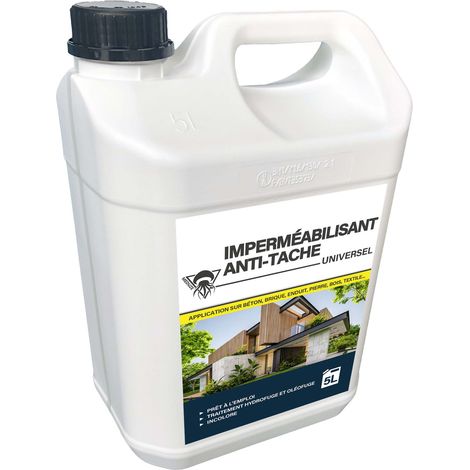 Méduze - Imperméabilisant et anti-tache universel pour matériaux de construction 5L - Produit 2 en 1 - Prêt à l’emploi - Incolore - Respirant - Professionnel (1/5)
