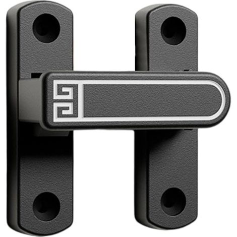 Verstellbarer Scheunentorriegel mit 90°/180°-Zweipositionsriegel, aus Zinklegierung, für Scheunentore, Schiebetüren, Haustüren und Gartentore höhenverstellbar.
