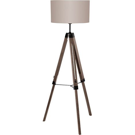 Lampadaire Lantada Trépied 106cm bois taupe - 44115