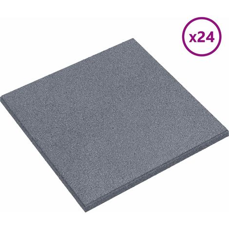 vidaXL Losas de Protección contra Caídas 24 uds. Gris 50 x 50 cm Goma (1/2)