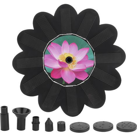 Pompe Solaire de Fontaine Solaire de Moteur Solaire de Moteur sans Brosse de 6V 1.4W pour Le décor de Paysage de Jardin (1/5)