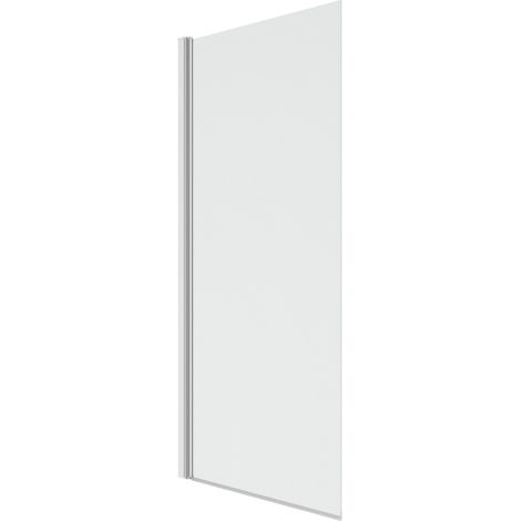 Badewannenabtrennung 1 Klappe 70x120 cm mit silbernem Aluminiumprofil (1/5)
