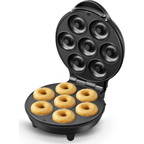 Gaufrier mini-donuts, 7 plaques, idéal pour le petit-déjeuner, les goûters, les desserts et bien plus encore - AquaForge (1/5)