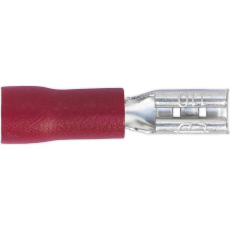 Sealey Push-On Terminal 2.8mm Female Red Pack of 100 RT19