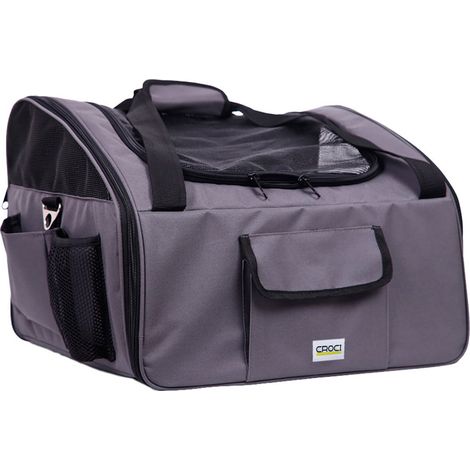 Trasportino auto in nylon con tasca portaoggetti per cani e gatti modello Passenger