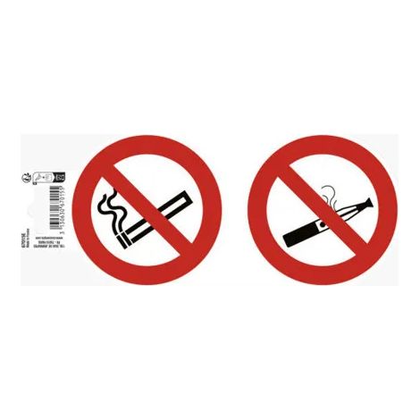 Segnaletica exacompta smoking vaping prohibition adesivo antiscivolo