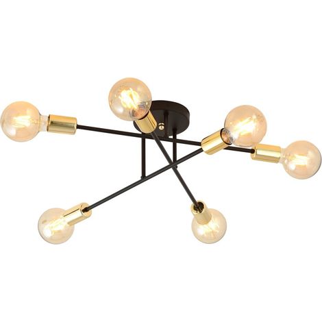 Plafón de techo Vender Oro II (6 luces)