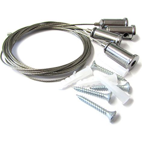 Kit Staffe Fissaggio a Sospensione Per Pannello Led 120x30 60x60 SV6059 SV6012 e Per Profilo Alluminio BA1814 (1/3)