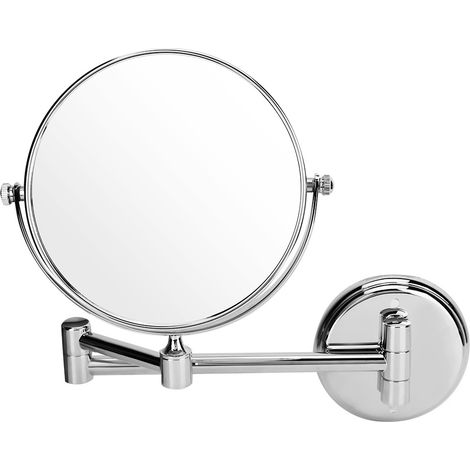 Miroir de beauté mural double face, pliable, pivotant et télescopique, de style européen, pour salle de bain. (1/5)