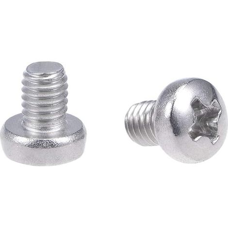 M3x4mm Vis métaux cylindrique Tête croix Vis 304 Acier Inox Boulons 100Pcs (1/5)