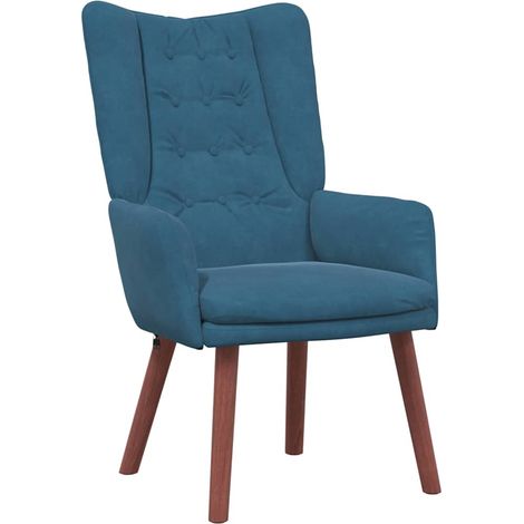 Fauteuil de Salon,Chaise,Fauteuil relaxant Bleu 63 x 67 x 94 cm Velours CFW518238 (1/5)