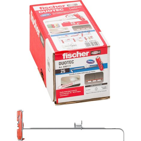 Tassello Basculante Duotec Ø Foro 10 mm Fischer 25 Pezzi (1/5)