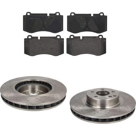 KIT FRENI ANTERIORI compatibile con MERCEDES-BENZ SL (R230) - DISCHI + PASTIGLIE OEM: P 50 074 , P 50 053 / 17396 , 17795 /SOSTITUZIONE DIRETTA/BASSA POLVERE/SILENZIOSO (1/5)