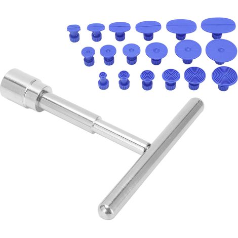 Kit de débosselage sans peinture T Bar avec 18 ventouses adhésives, outil manuel de réparation carrosserie automobile (1/5)