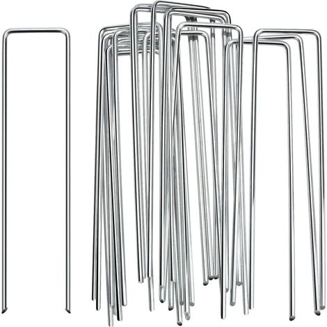 50 Pieces Garden Pegs, Mulch Sheet, 150x40x3mm, Camping, Tent, Steel, Artificial Grass, Camping Fixing MUMU (1/4)