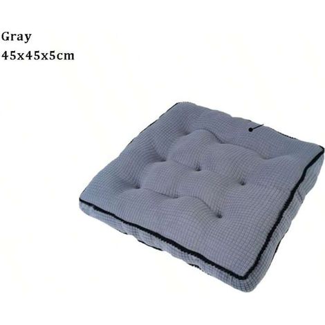 Cojín para silla de comedor, lavable, de nido de abeja, 45 x 45 cm, para interior y exterior (gris) (1/5)