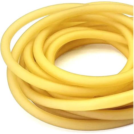 Tube en latex jaune (diamètre extérieur 4,5 mm x diamètre intérieur 1,7 mm), tuyau en caoutchouc haute élasticité, garrot, élastique, corde élastique. (1/4)