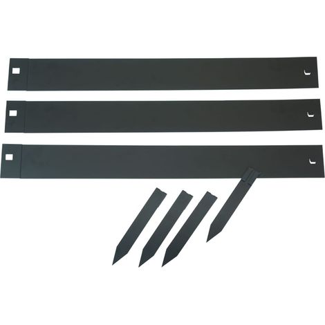 Nature Bordes de jardín 3 uds 91,4x10,2 cm negro (1/5)