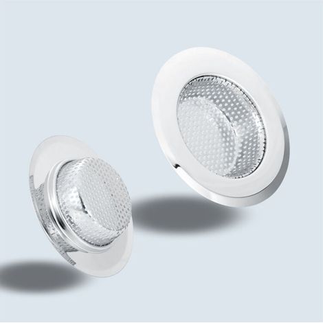 pieces, 11.5 cm diameter, stainless steel drain strainer. Durable sink strainer, ideal for household sinks, kitchens, bathrooms, and wash basins. MUMU (1/4)