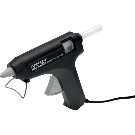 RAPID - HOBBY GLUE GUN - Pistolet à colle - Pour colle Ø12mm, petite réparation, décoration et loisirs créatifs - Blister (+6 bâtons de colle) - (24928000)