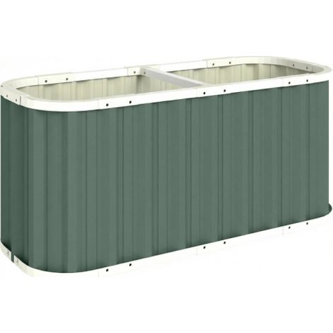 Hochbeet Metall 136 x 53 x 61 cm Tief Gartenbeet mit Schutzkanten Pflanzenetiketten Handschuhe Offenem Boden 
On-Site