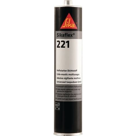 Sikaflex-221 Witterungsbeständiger haftstarker Dichtstoff, 300ml, schwarz