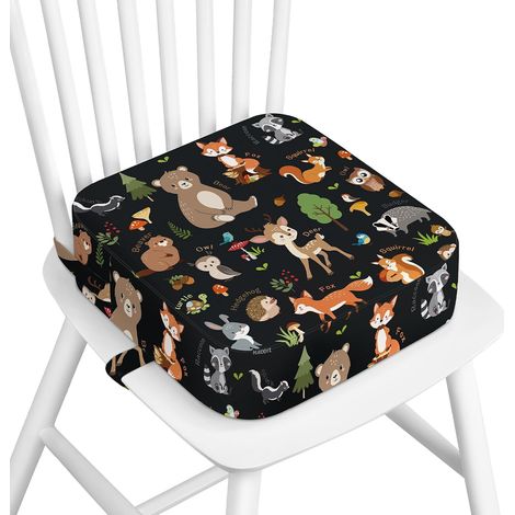 Asiento elevador para bebé/niño pequeño, portátil y lavable - Animales de la selva (1/5)
