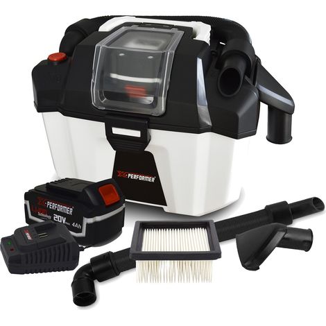 Aspirateur Eau et Poussière compact Brushless sur batterie - Xperformer XPVC20LIBL-10L - Batterie 4 Ah + Chargeur inclus (1/3)