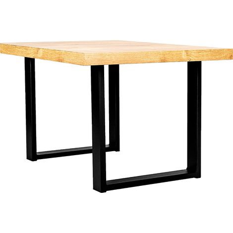 SiFree® Lot de 2 Pieds de Table Métal, Pied de Table Industriel en Fer pour Table a manger, Table basse, Table haute, Plan de Travail, Noir (H 72CM) (1/5)