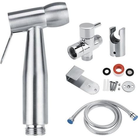 Douchette Bidet - Shattaff - Acier Inoxydable - Économie d\'eau - 770g - Facile à utiliser (1/4)