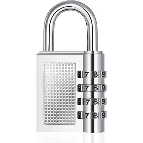 Cadenas à combinaison pour casier de salle de sport,Serrure à code à 4 chiffres,Cadenas,Serrure à combinaison,Serrure à numéro résistante aux intempéries pour porte de cave,Cadenas à combinaiso