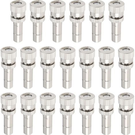 Lot de 20 Buses d'atomisation à Connexion Rapide de 6 Mm avec Trou de 0,6 Mm Adaptées Aux Jardins Serres Et Systèmes de Refroidissement (1/5)