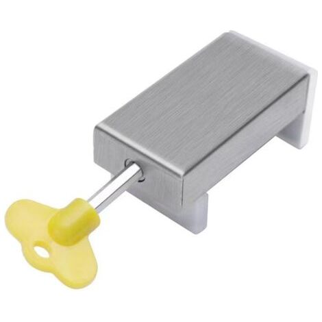 Serrure de fenêtre de porte 1 pièces serrure de fenêtre de sécurité coulissante avec clé pour fenêtres coulissantes portes coulissantes, rails sans aluminium limite fenêtre porte antidérapante (1/4)