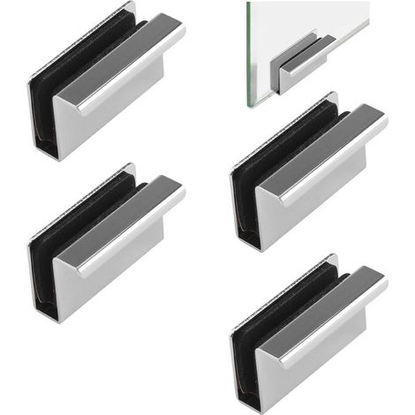 Lot de 4 poignées de porte en verre, poignées dissimulées pour tiroir, placard, meubles (1/5)