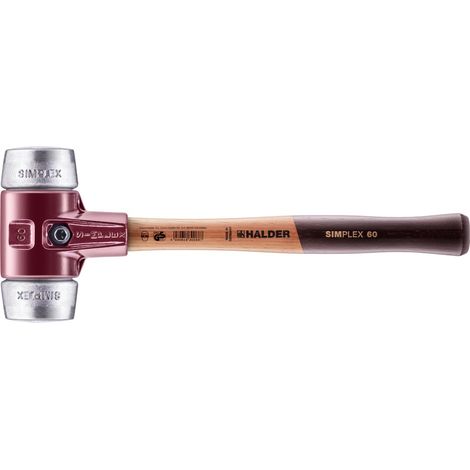 HALDER Schonhammer Temperguss Kopf ø 60 mm Alu Hickory Stiel (1/5)